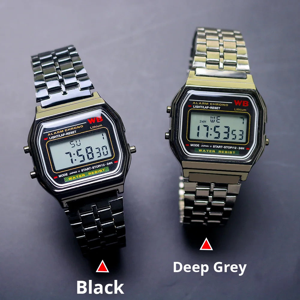 Rose Gold Silver Watches Men Women Electronic Digital Display Retro Style Clock Men's Relogio Masculin Reloj Hombre homme