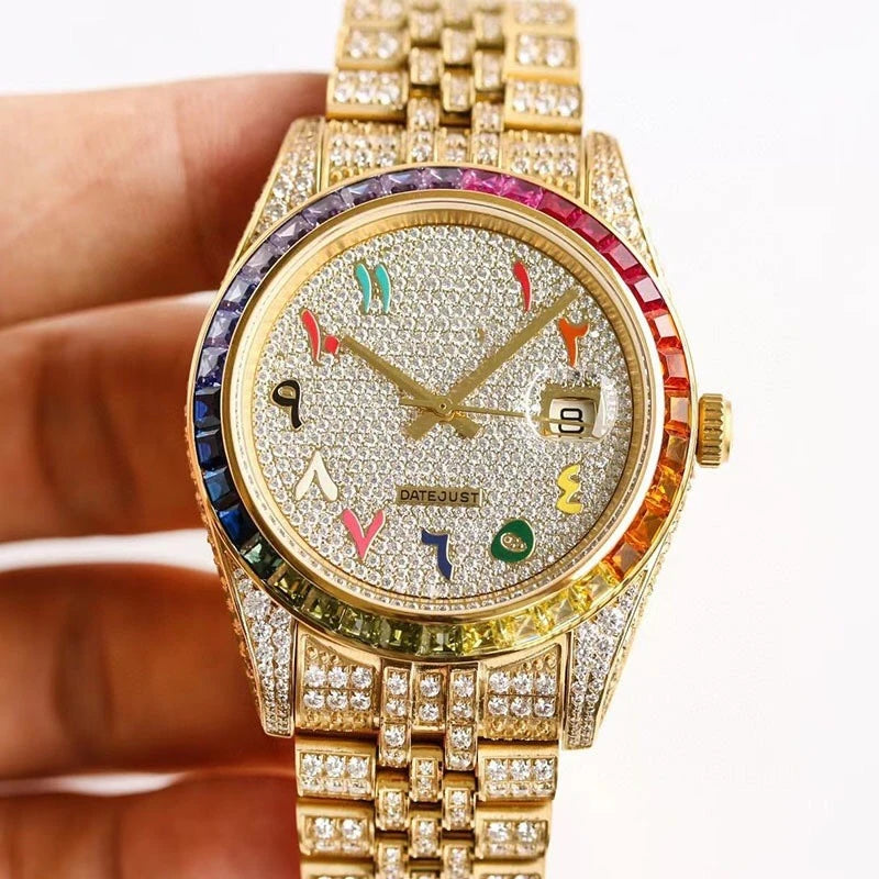 Hip Hop Sport Luxury Iced Out Watch Men Designers Watches Automatic Mechanical VVS D Colour MoissaniteSwiss Movement Watches