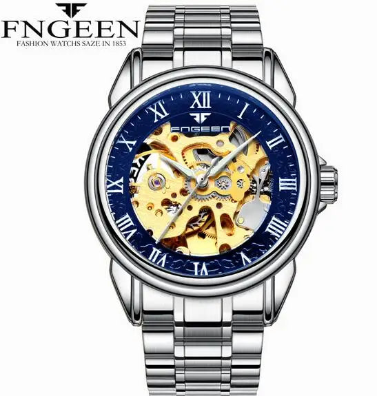 Brand machinery men 's watches Relogio Masculino waterproof male watches double - sided clock hollow automatic mechanical watch