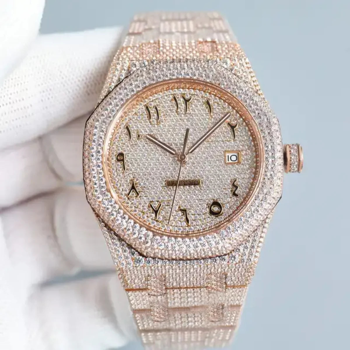 Automatic Mechanical Watches Swiss Movement Luxury Iced Out Watch Men Women Designers Hip Hop VVS D Colour Moissanite Watches