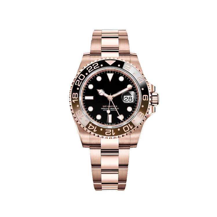 Factory Customized 40mm Luminous Mechanical Watch 5A+ Quality 904L Stainless Steel High Luxury Sport Feature with Power Reserve