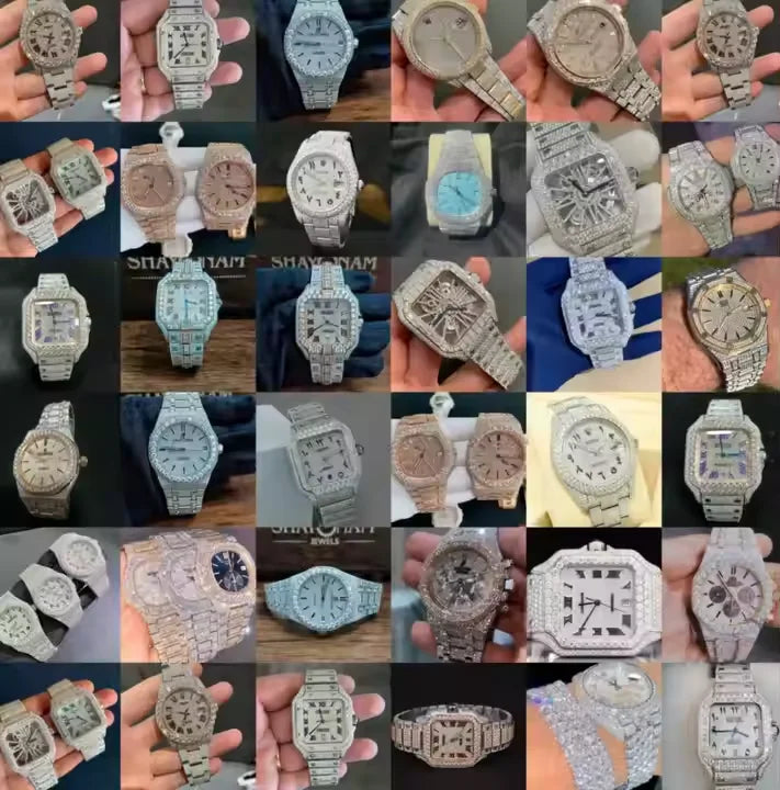 Automatic Mechanical Watches Swiss Movement Luxury Iced Out Watch Men Women Designers Hip Hop VVS D Colour Moissanite Watches