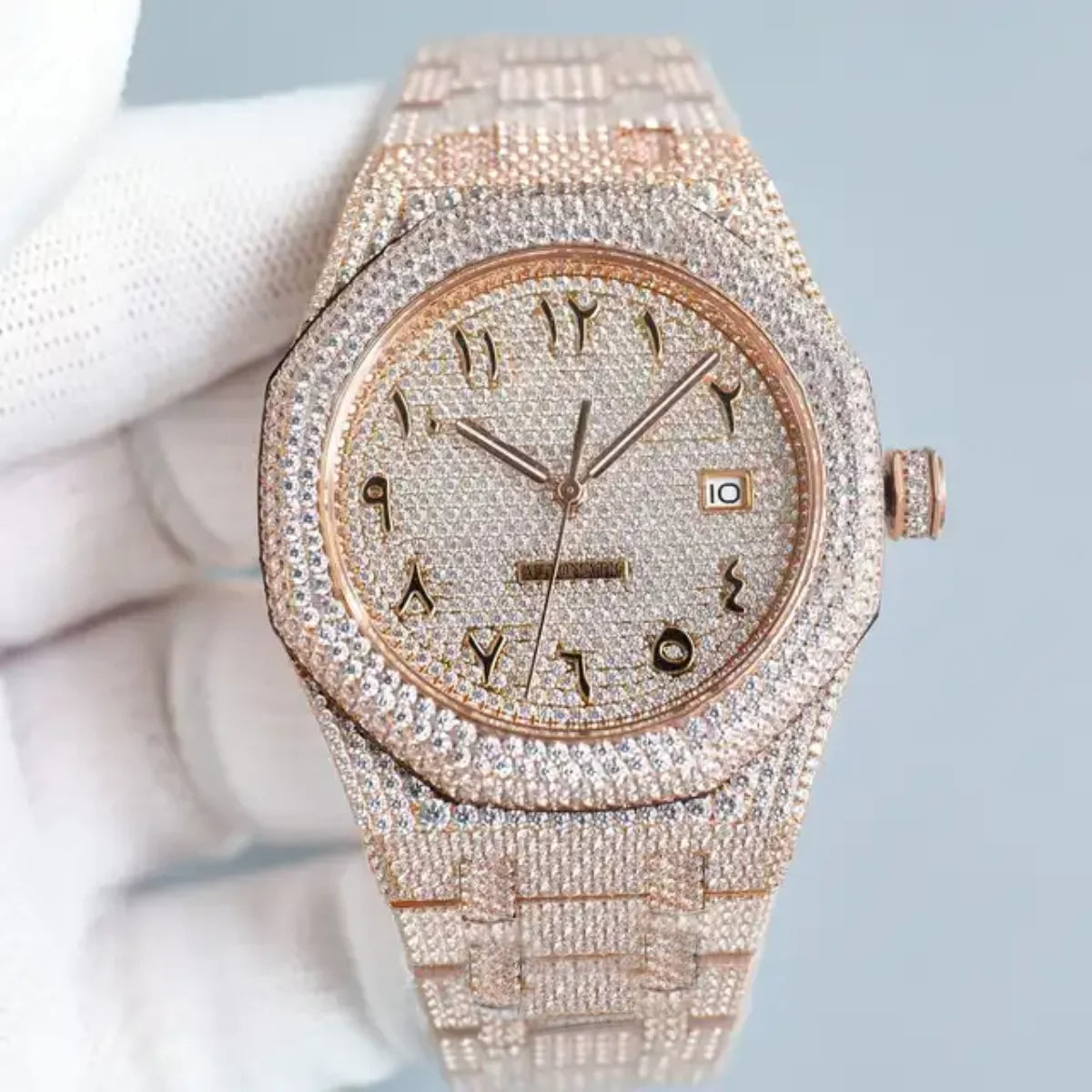 Automatic Mechanical Watches Swiss Movement Luxury Iced Out Watch Men Women Designers Hip Hop VVS D Colour Moissanite Watches