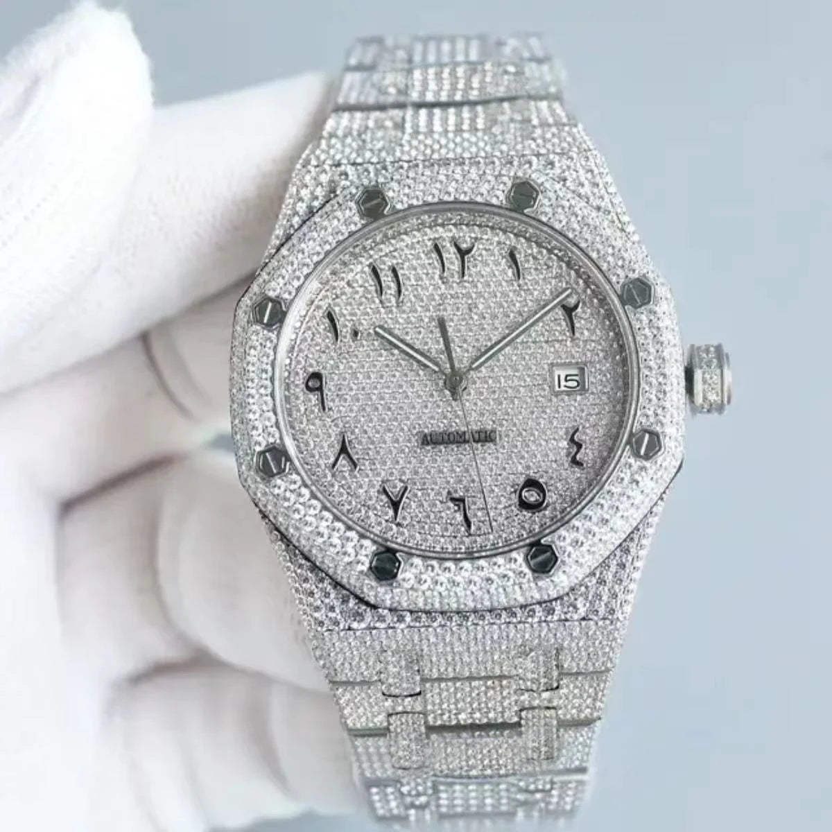 Automatic Mechanical Watches Swiss Movement Luxury Iced Out Watch Men Women Designers Hip Hop VVS D Colour Moissanite Watches