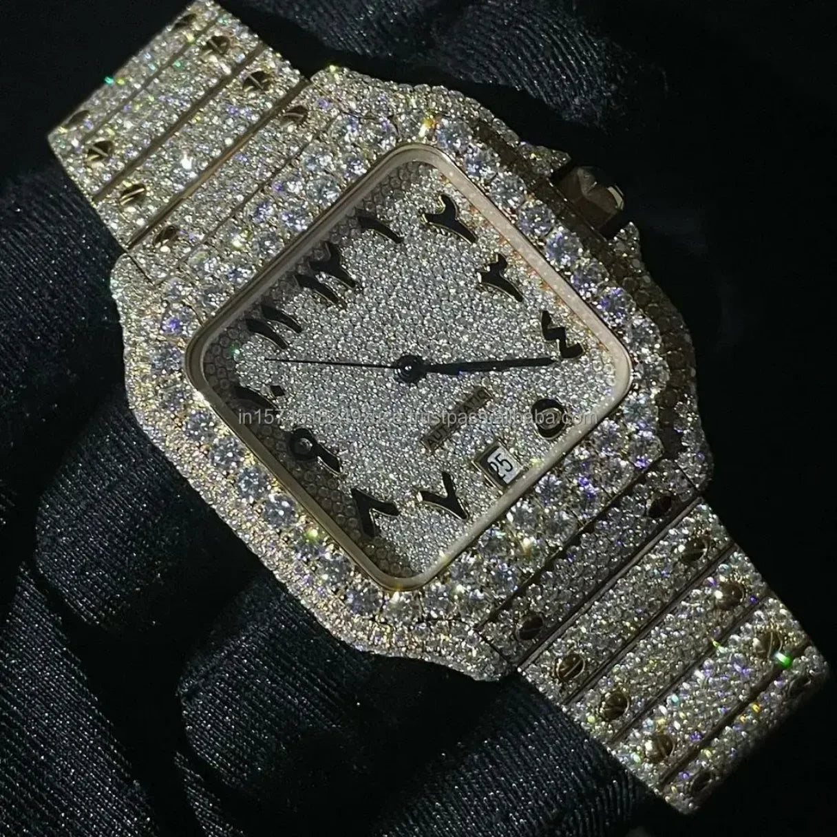 Wholesale Factory VVS Moissanite Diamond Watches Arabian Studded Wrist Iced Out Watch for Gift Hip Hop Iced Out Brand Watches