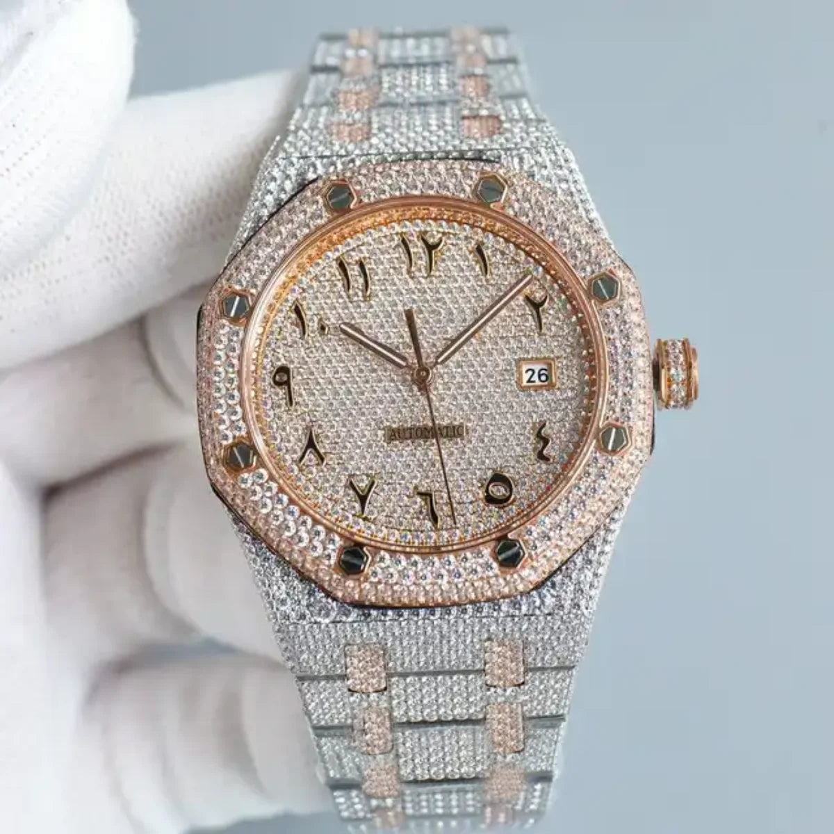 Automatic Mechanical Watches Swiss Movement Luxury Iced Out Watch Men Women Designers Hip Hop VVS D Colour Moissanite Watches