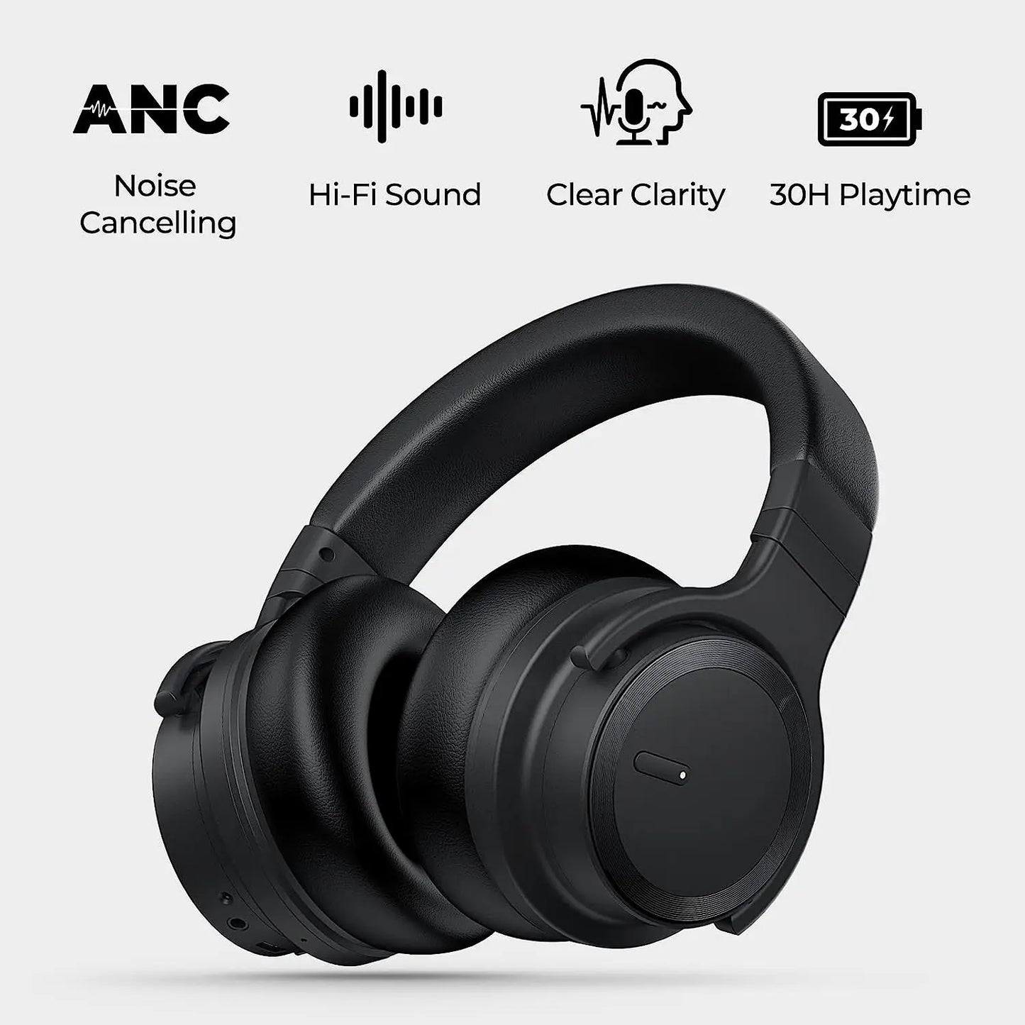 Hot-selling ANC True Stereo Wireless Earphones BT 5.4 Active Noise Cancelling Over-ear Headphones Gaming Headset