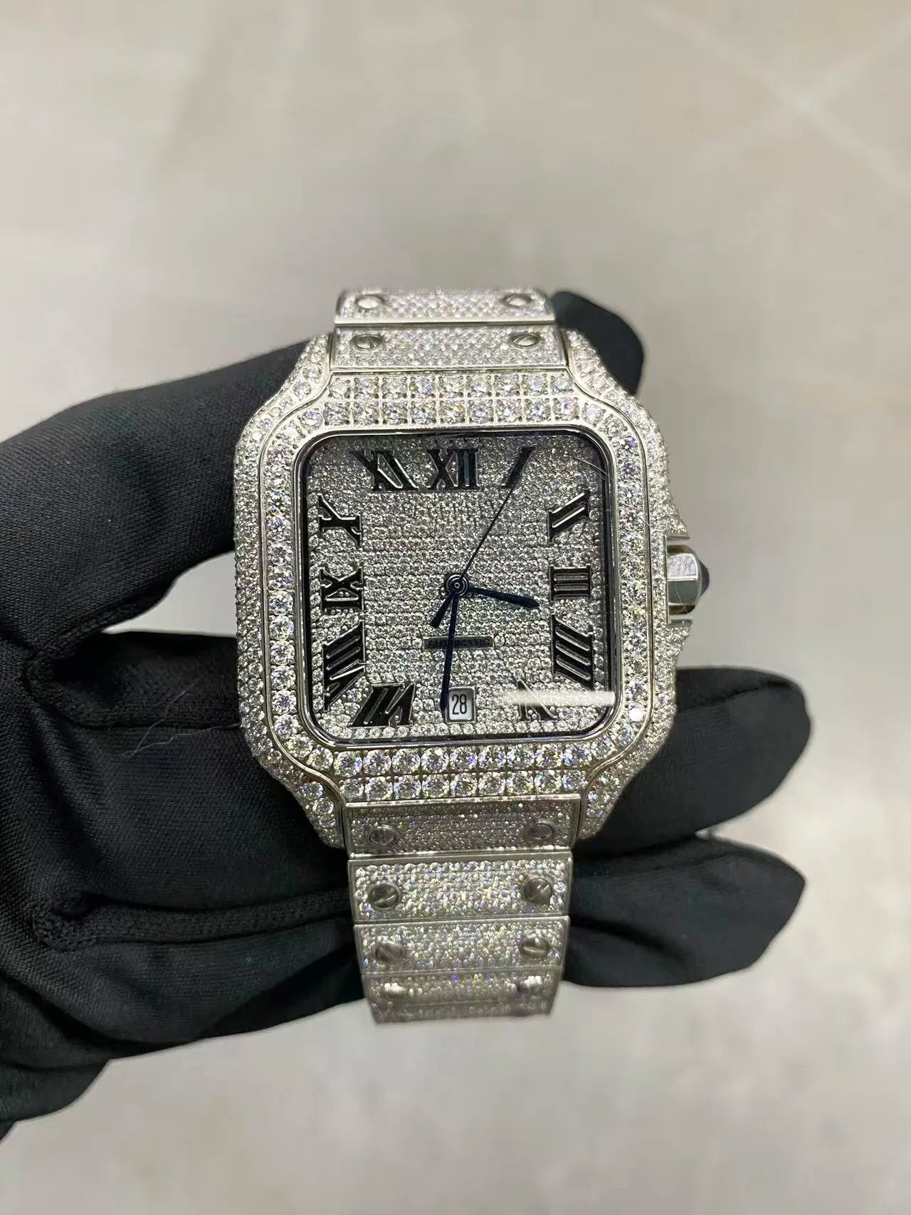 Wholesale Sport Luxury Iced Out Watches Men Women Hip Hop VVS D Colour Moissanite Watches Automatic Mechanical Watches