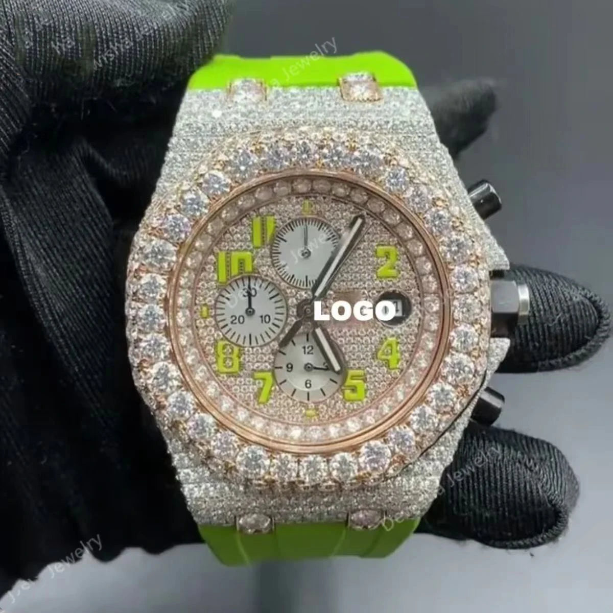 Automatic Mechanical Watches Swiss Movement Luxury Iced Out Watch Men Women Designers Hip Hop VVS D Colour Moissanite Watches