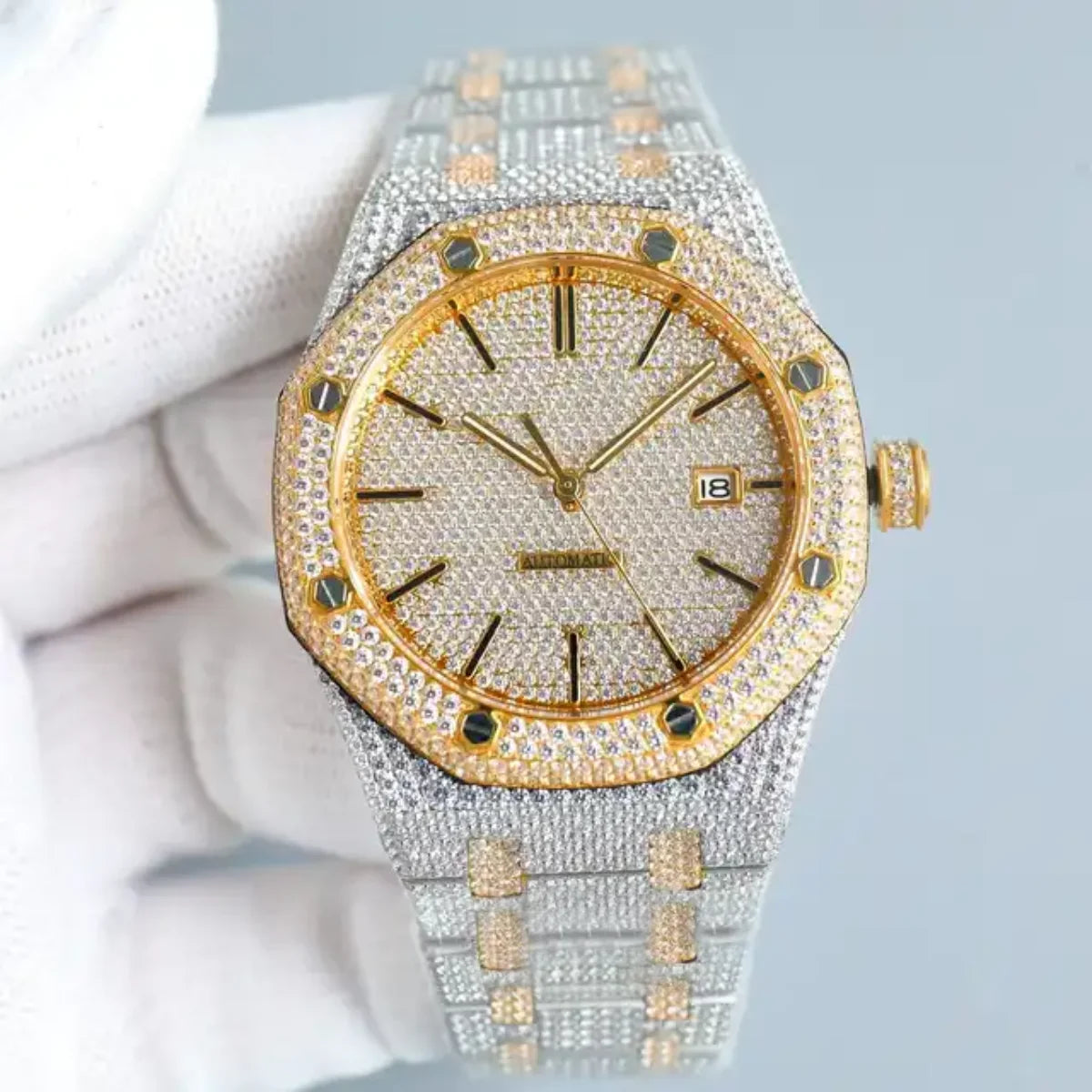 Automatic Mechanical Watches Swiss Movement Luxury Iced Out Watch Men Women Designers Hip Hop VVS D Colour Moissanite Watches