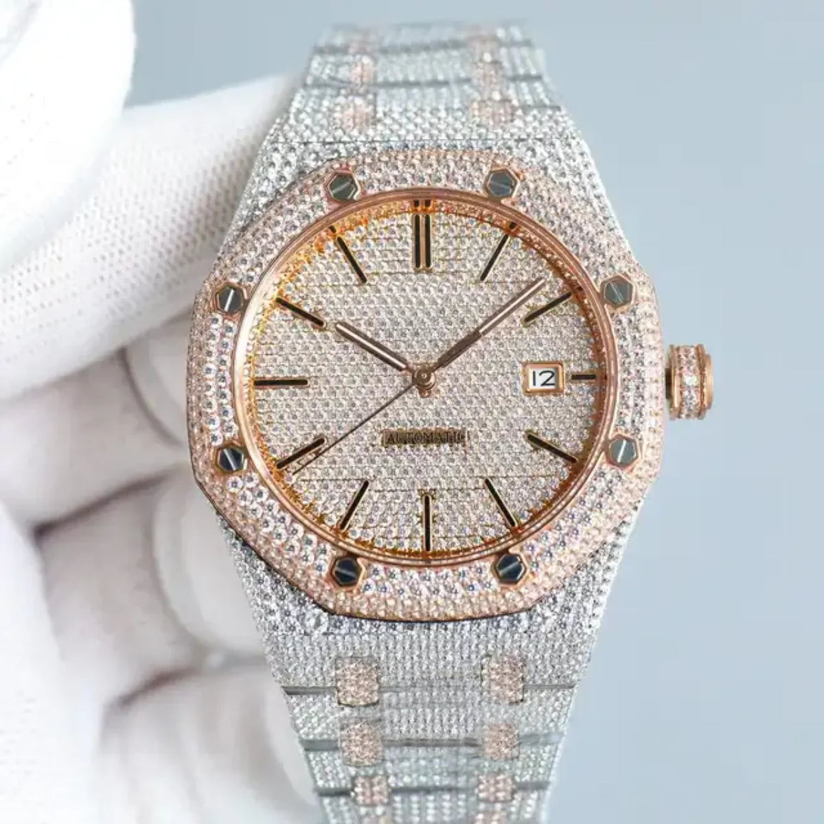 Automatic Mechanical Watches Swiss Movement Luxury Iced Out Watch Men Women Designers Hip Hop VVS D Colour Moissanite Watches