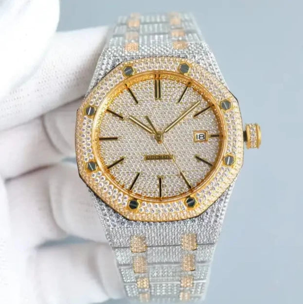 Vvs Luxury Iced Out Watches Pass Diamond test High Quality Black Bussdown Moissanite Watch Mechanical Automatic Watches for Men