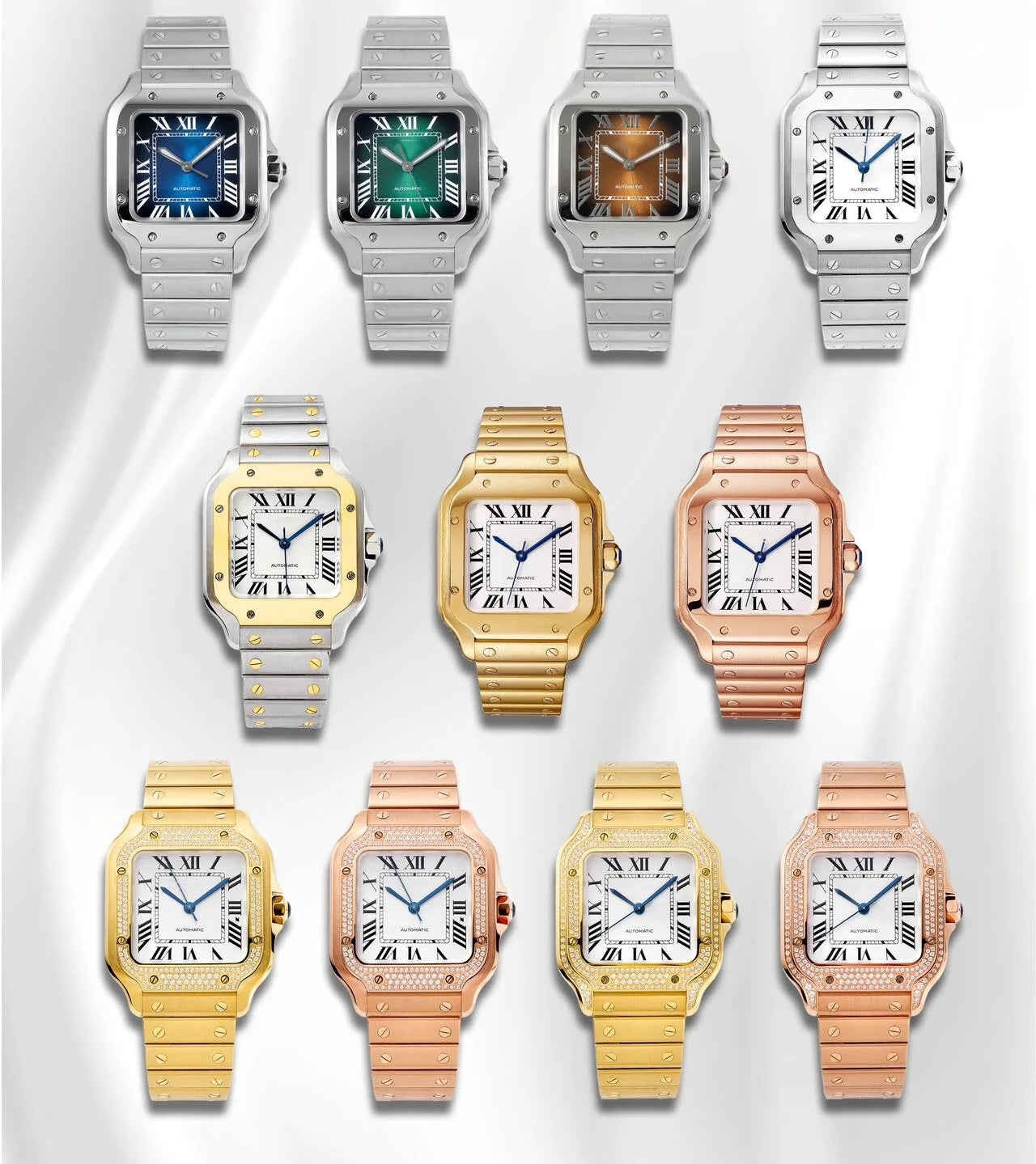 Luxury Brand Watch for Men Automatic BV Factory Santoses Watch Mechanical Citizen 9015 Movement Cartierable Wristwatches