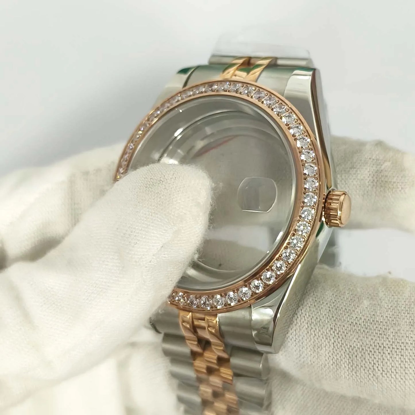 Moissanite Watch Automatic Mechanical 916L Stainless Steel Case Size 41mm Sapphire Glass Watches Wholesale