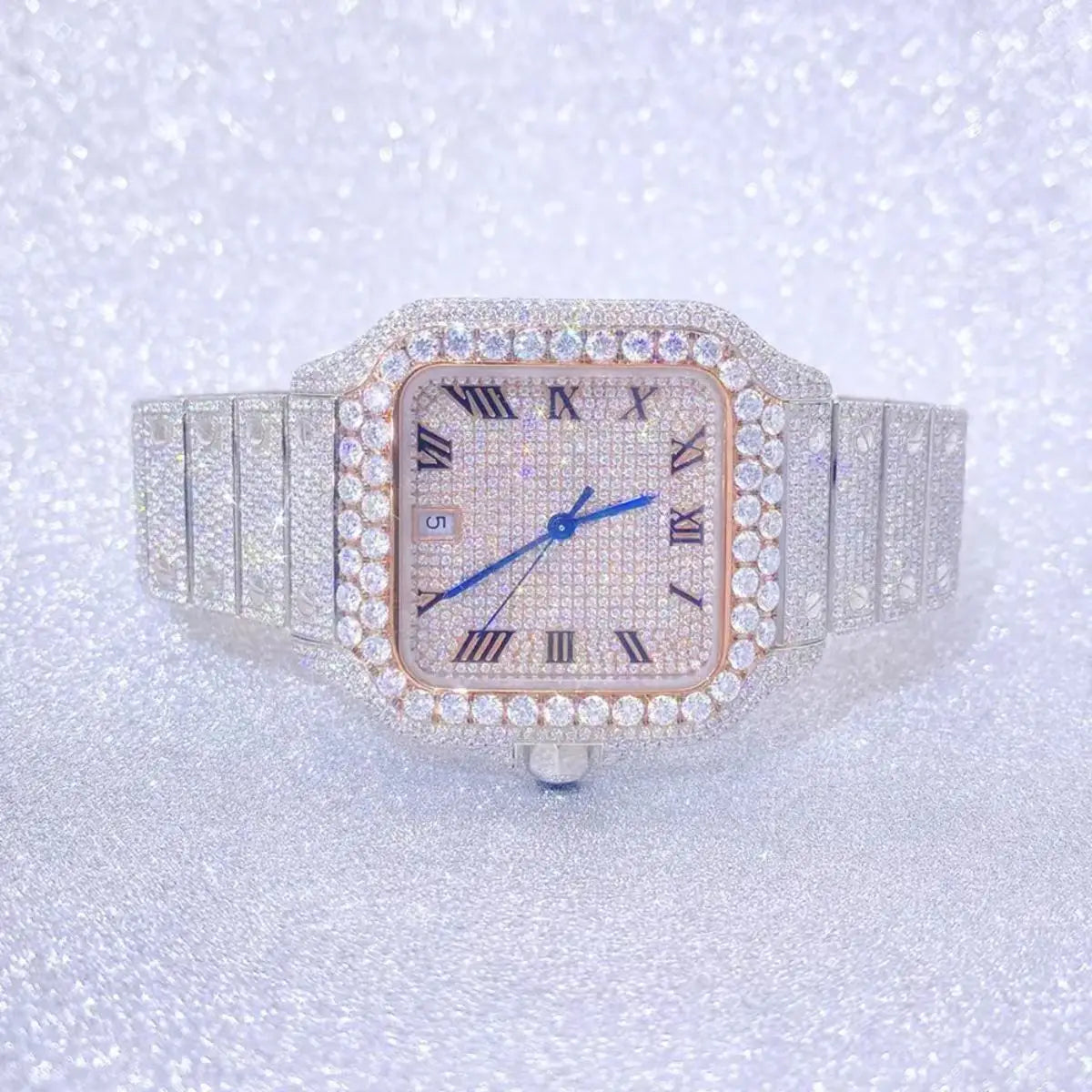 Wholesale Factory VVS Moissanite Diamond Watches Arabian Studded Wrist Iced Out Watch for Gift Hip Hop Iced Out Brand Watches