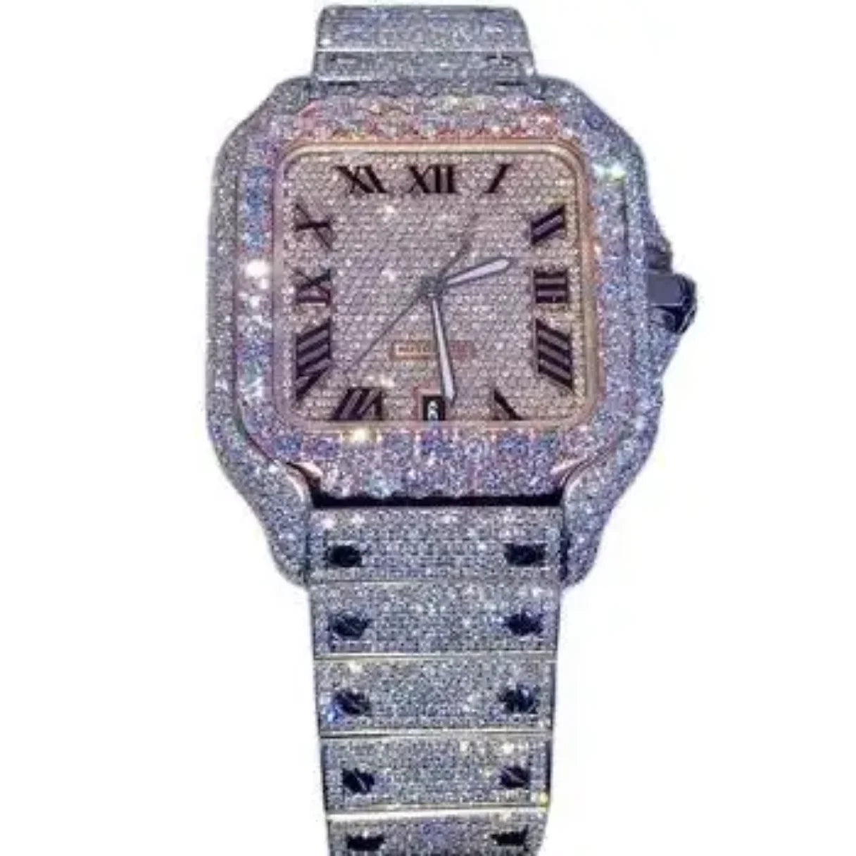 Wholesale Factory VVS Moissanite Diamond Watches Arabian Studded Wrist Iced Out Watch for Gift Hip Hop Iced Out Brand Watches