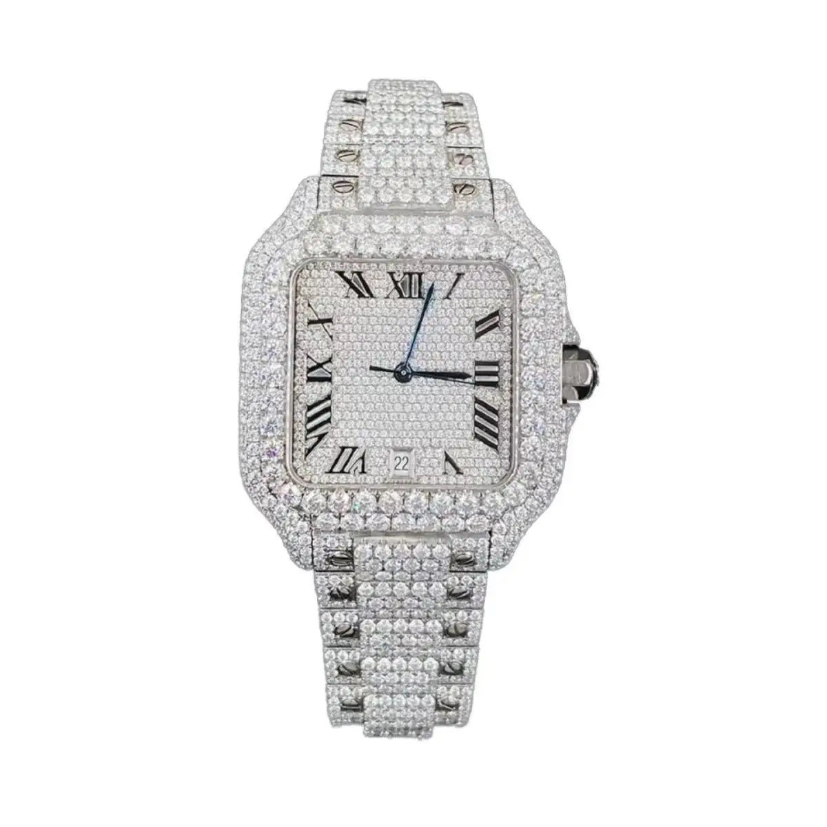 Wholesale Factory VVS Moissanite Diamond Watches Arabian Studded Wrist Iced Out Watch for Gift Hip Hop Iced Out Brand Watches