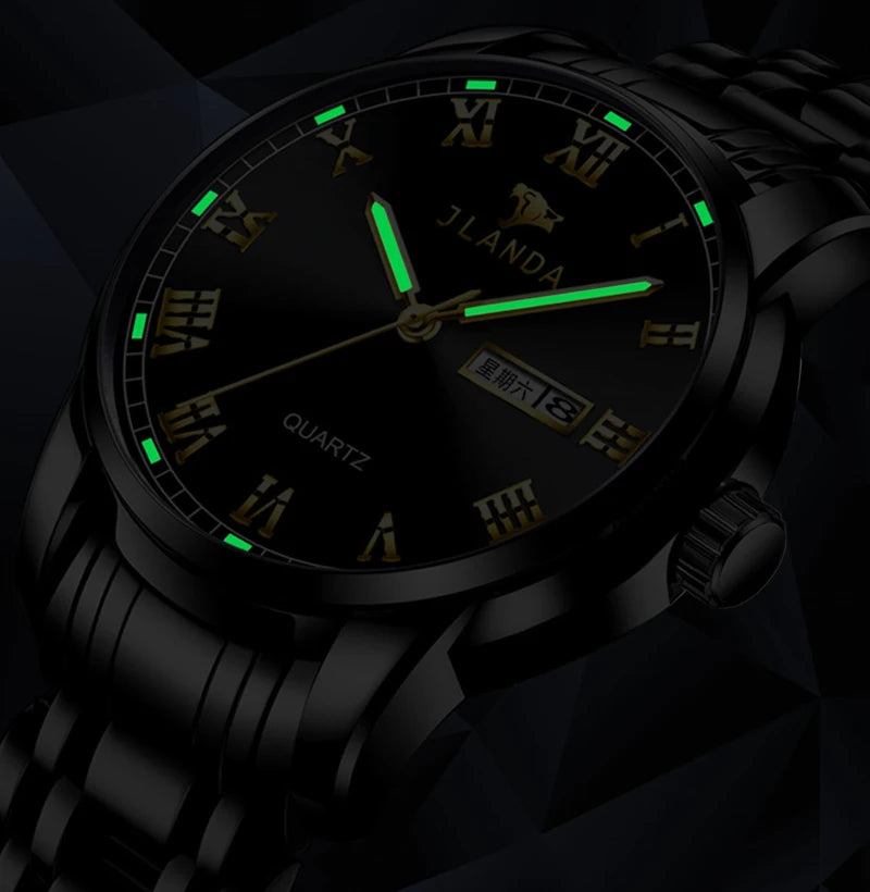 Relojes Hombre Top Brand Watches Men Quartz Business Sport Watches Luxury Gold Stainless Steel Waterproof Date Wrist Watch