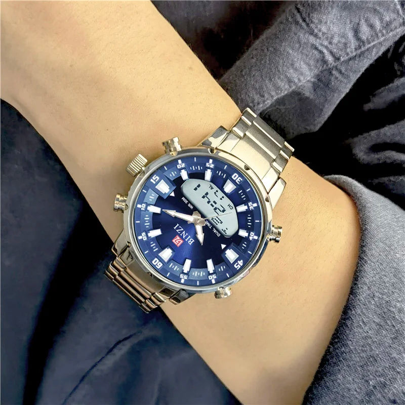 Top Brand Luxury Mens Quartz Gold Watches 2025 Men Sports Waterproof Man Wristwatch Chronograph Male Clock Relogio Masculino