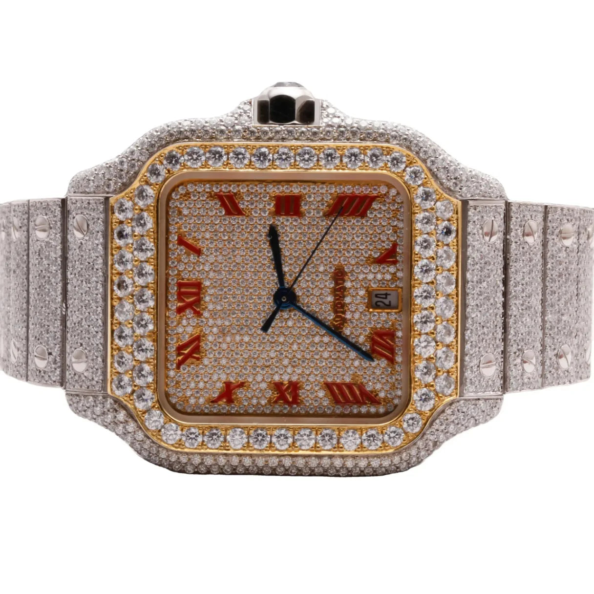 Wholesale Factory VVS Moissanite Diamond Watches Arabian Studded Wrist Iced Out Watch for Gift Hip Hop Iced Out Brand Watches