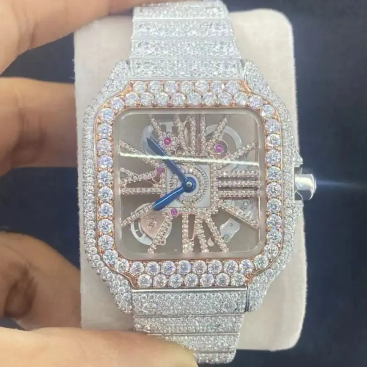 Wholesale Factory VVS Moissanite Diamond Watches Arabian Studded Wrist Iced Out Watch for Gift Hip Hop Iced Out Brand Watches