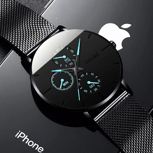 2025 Mens Luxury Watches for Men Business Casual Ultra Thin Clock Male Stainless Steel Mesh Belt Quartz Watch relogio masculino