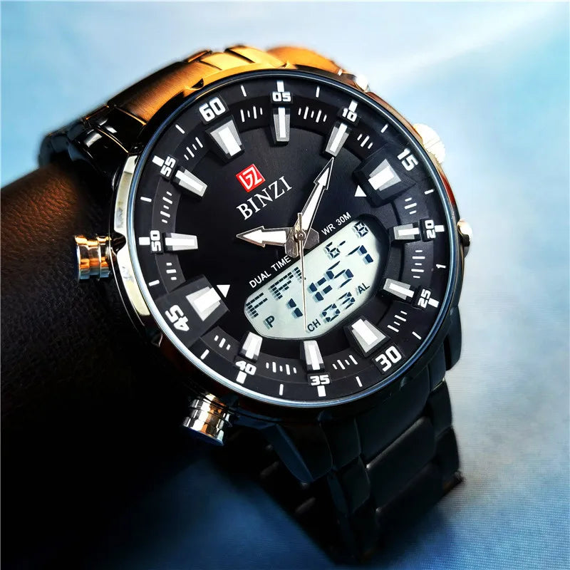 Top Brand Luxury Mens Quartz Gold Watches 2025 Men Sports Waterproof Man Wristwatch Chronograph Male Clock Relogio Masculino