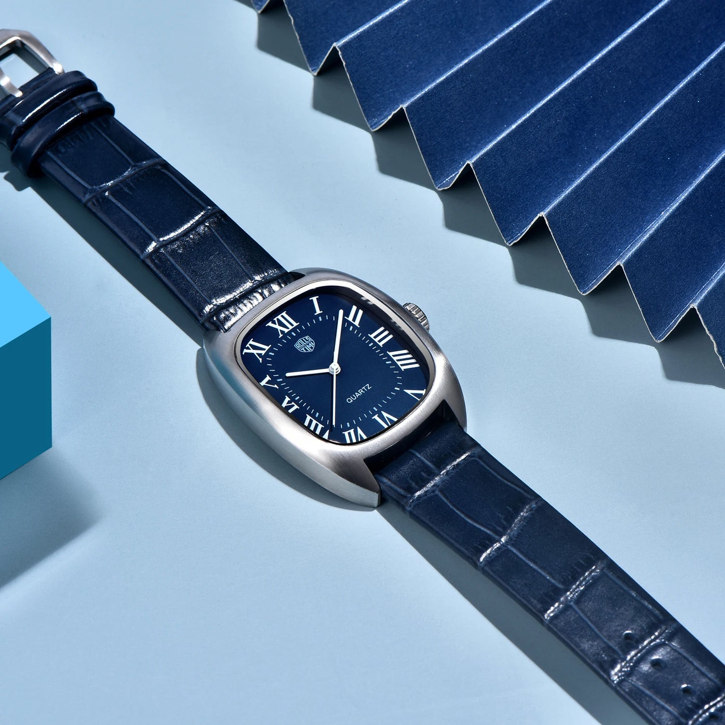 2025 New RollsTime Men's Watches Quartz Wristwatches Top Brand Luxury Watch For Men VH31 Sports Waterproof Leather Clock Reloj