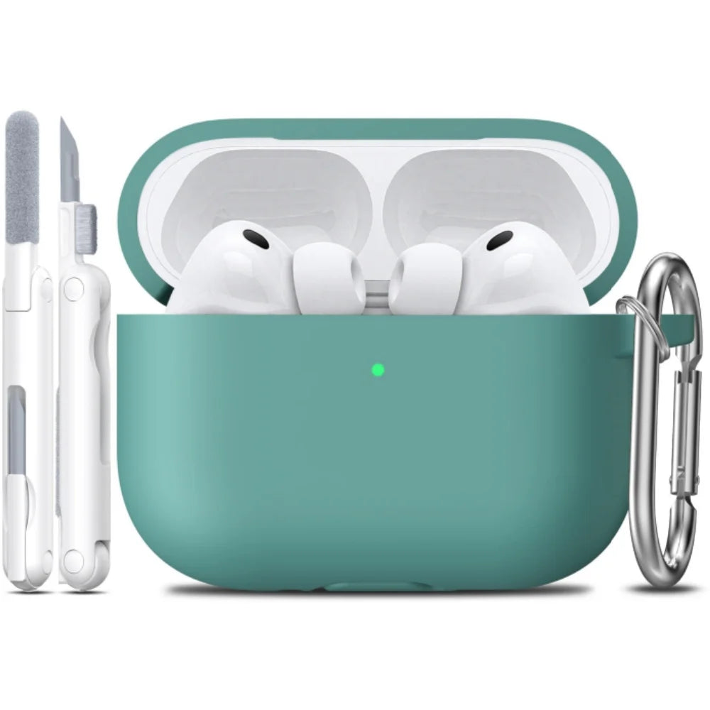 for AirPods Pro 3rd Generation Case Cover Earphone Accessories Soft Silicone Case with Keychain & Cleaning Kit for AirPods Pro 3