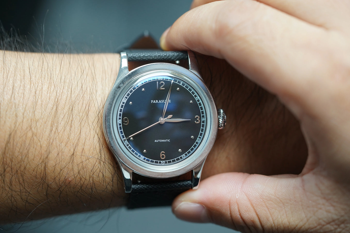 FARASUTE New Retro Japan 821A Automatic Mechanical Movement Wristwatch For Men Simple 5Bar Waterproof Watch Men reloj hombre