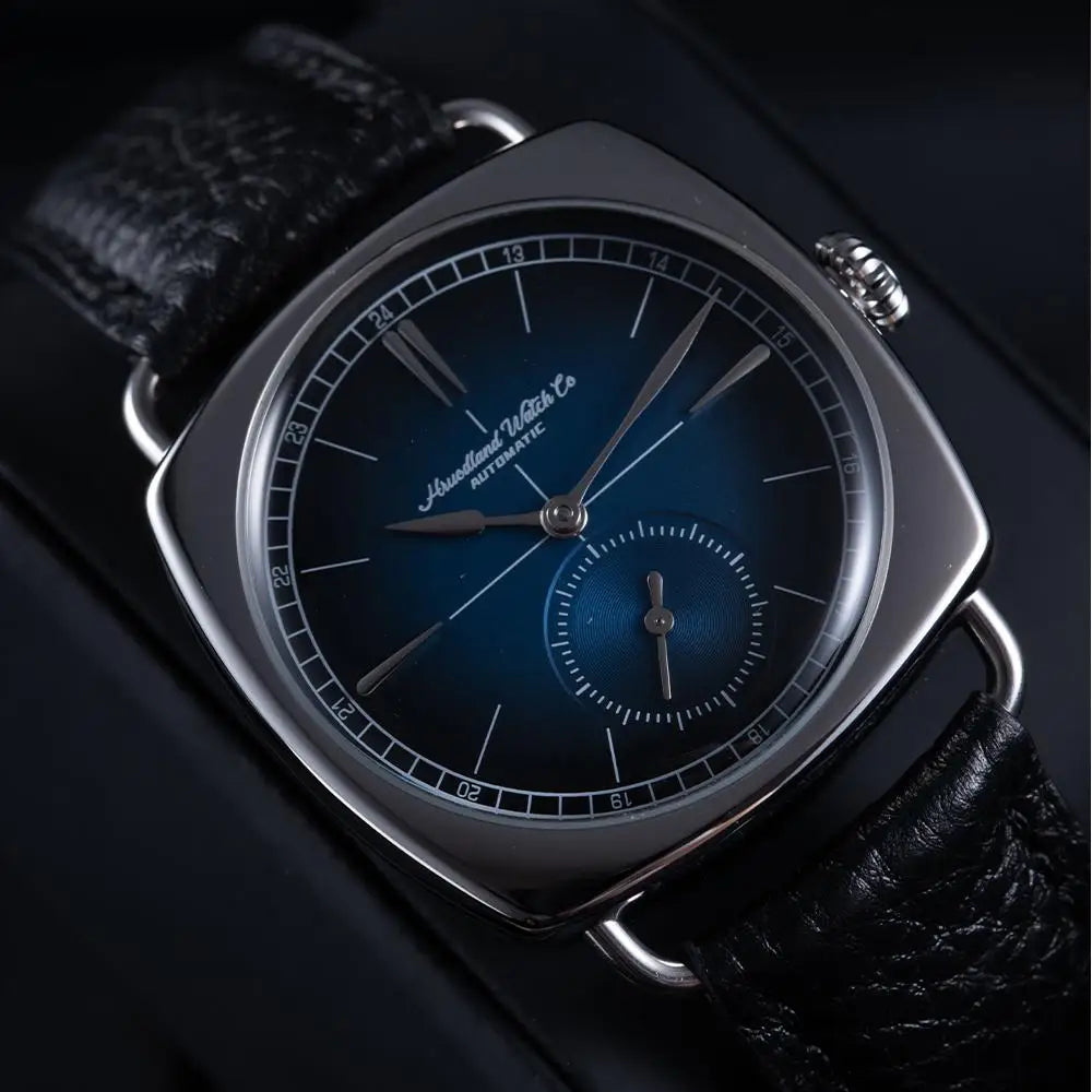 Hruodland 2024 New Retro Men's Automatic Mechanical Watches F028 Stainless steel brown leather Waterproof 10Bar reloj hombre