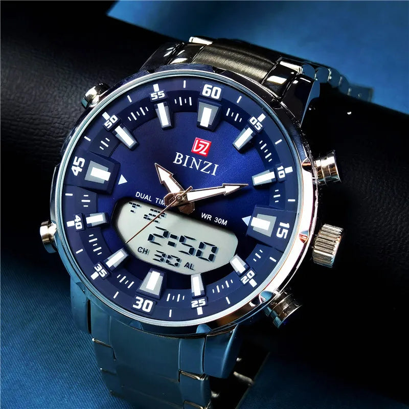 Top Brand Luxury Mens Quartz Gold Watches 2025 Men Sports Waterproof Man Wristwatch Chronograph Male Clock Relogio Masculino