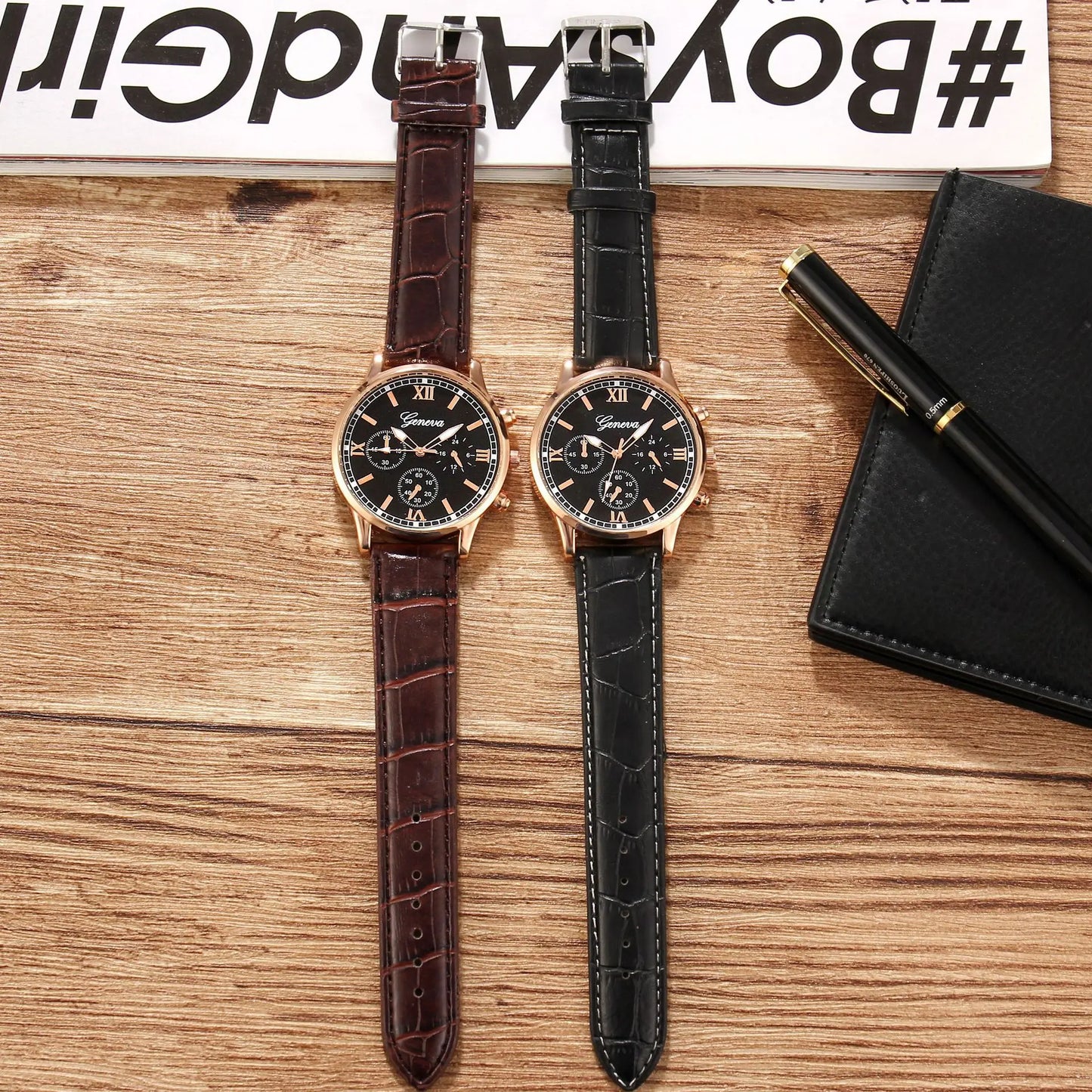 New Mens Watches Luxury Male Clock Fashion Sport Quartz Wristwatch for Man Casual Leather Belt Male Clock Relogio Masculino