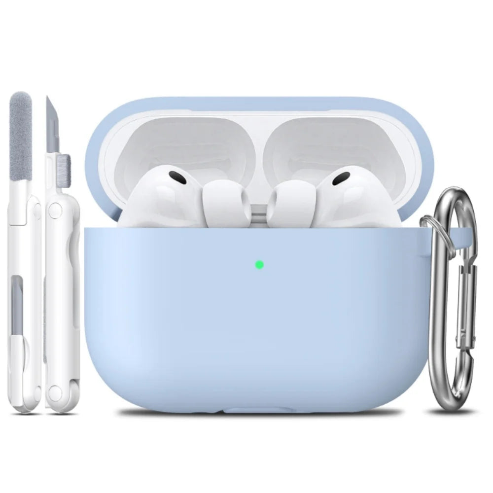 for AirPods Pro 3rd Generation Case Cover Earphone Accessories Soft Silicone Case with Keychain & Cleaning Kit for AirPods Pro 3