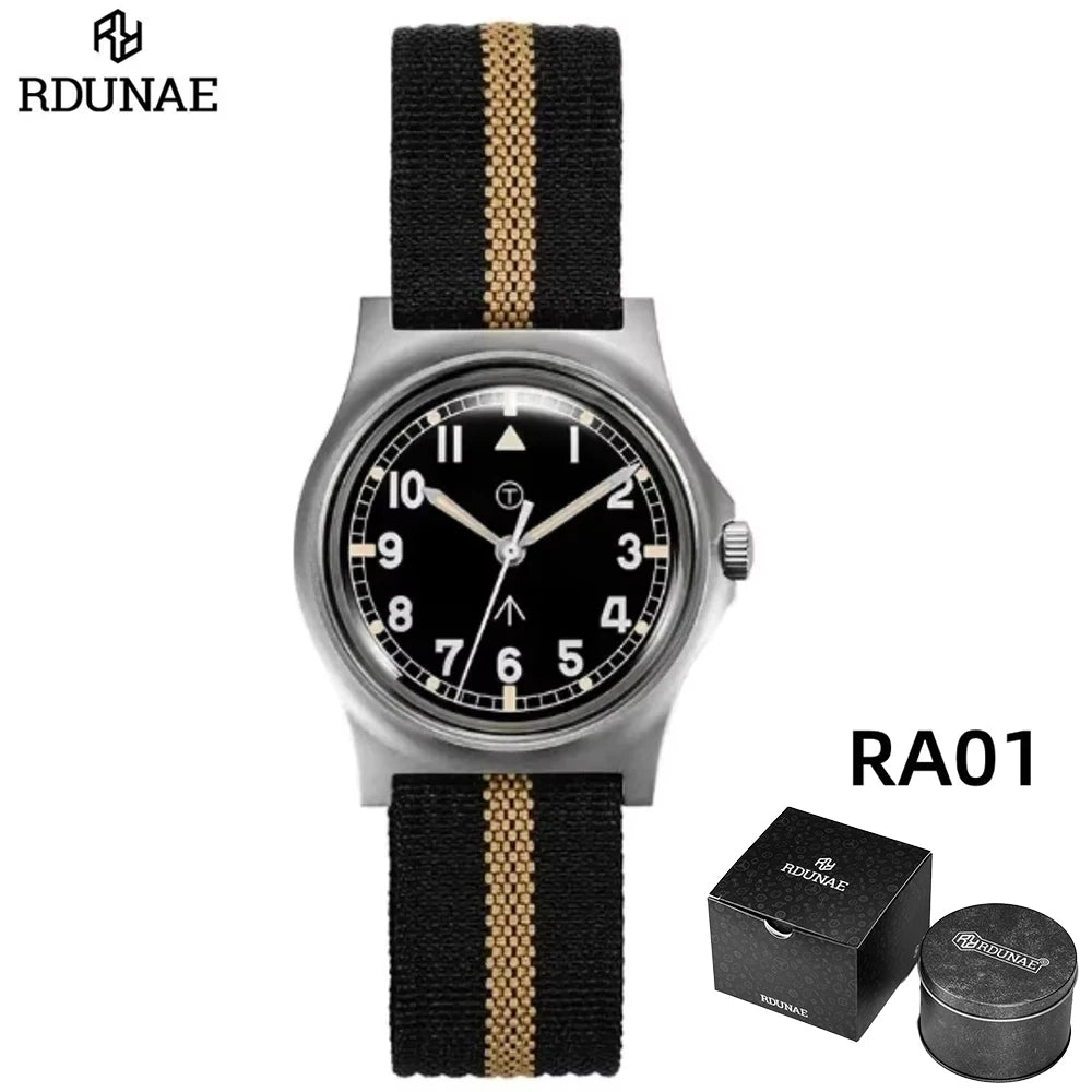 RDUNAE 2024New RA03 Vintage Quartz Watch Personalization man miyota super 2035 waterproof luminous reloj hombre watches for men