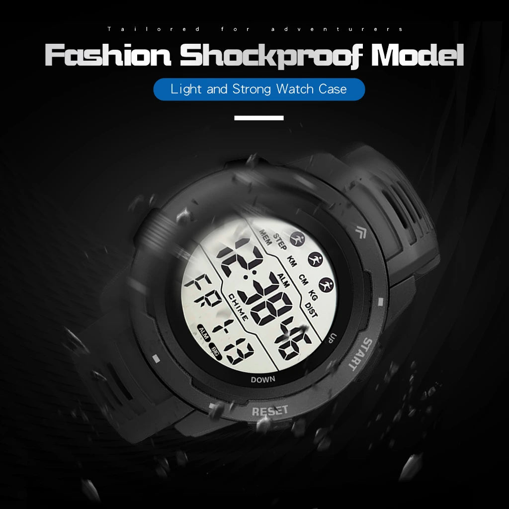 Reloj Hombre Outdoor Digital Watches Sport LED Men Big Dial Round Watch Luminous Casual Clock Multifunction Wrist Stopwatch 2022