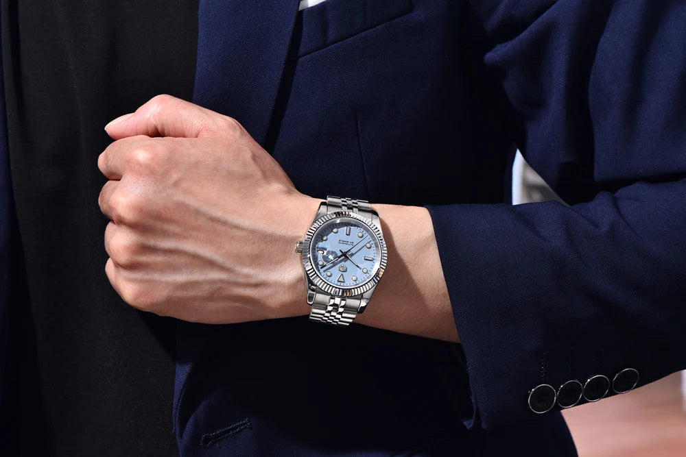 2025 New RollsTimi Men's Watches Mechanical Wristwatches Luminous Dial Automatic Watch For Men Top Luxury AR Sapphire Waterproof