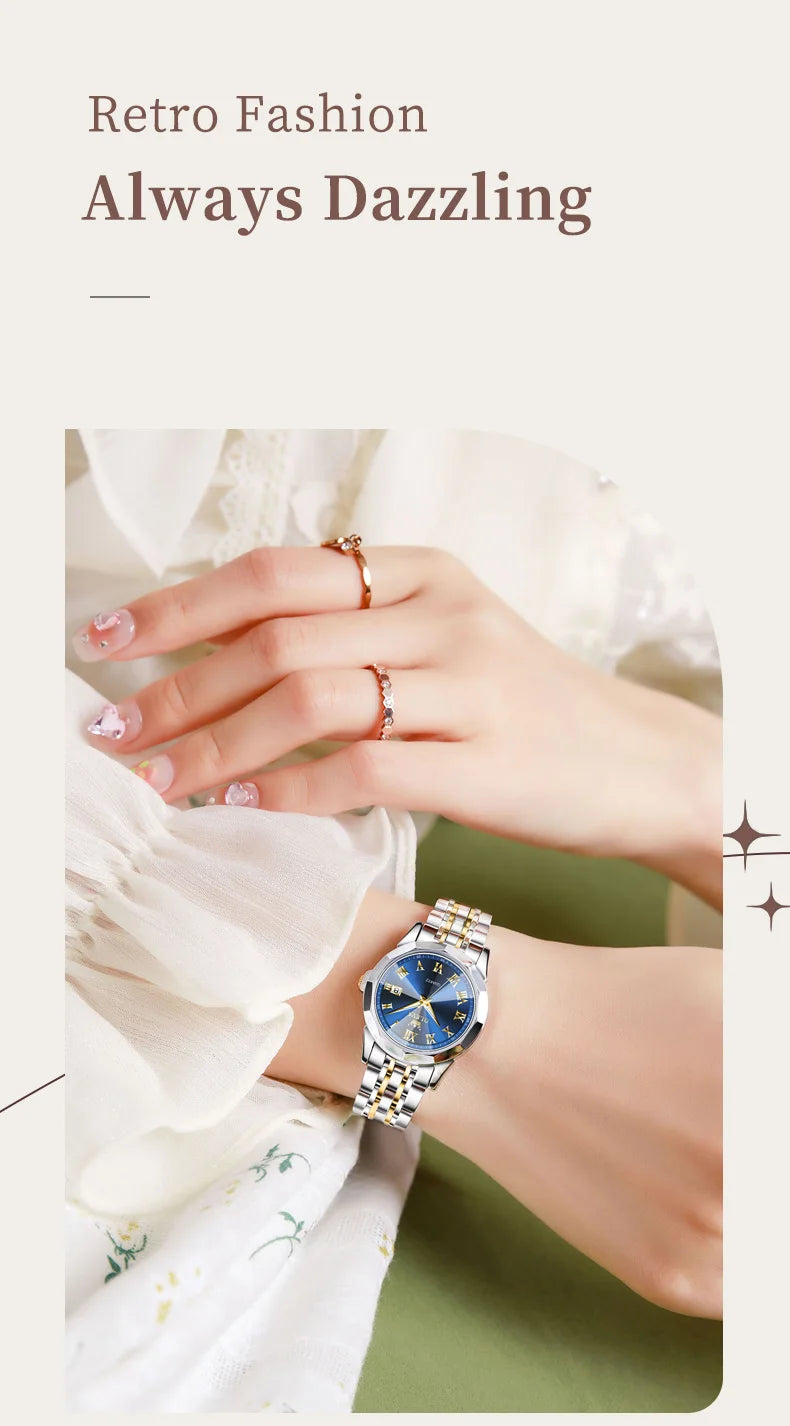 OLEVS Top Brand Original Watch for Women Best Selling Fashion Lady Wrist Watch New Waterproof Luminous Luxury Women Quartz Watch
