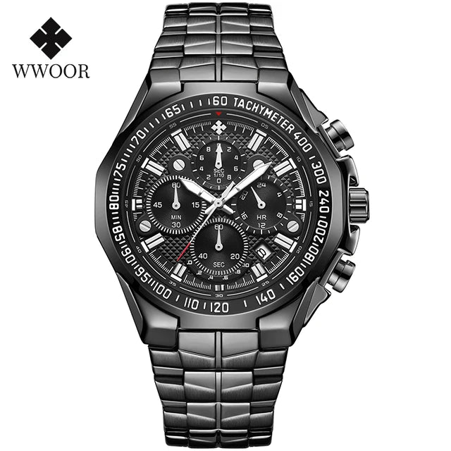 Relogio Masculino WWOOR Mens Watches 2024 Top Brand Luxury Wrist Watches For Men Gold Big Golden Male Chronograph Wristwatch Man