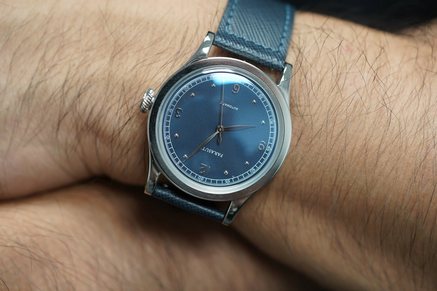 FARASUTE New Retro Japan 821A Automatic Mechanical Movement Wristwatch For Men Simple 5Bar Waterproof Watch Men reloj hombre