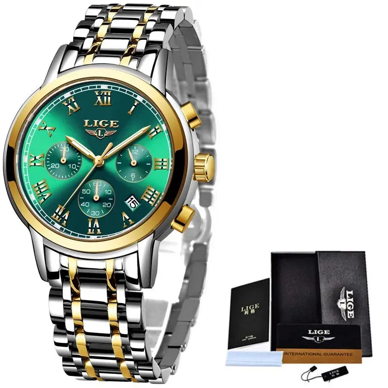 Relojes Hombre 2024 New LIGE Watches Men Luxury Brand Chronograph Male Sport Watches Waterproof Stainless Steel Quartz Men Watch