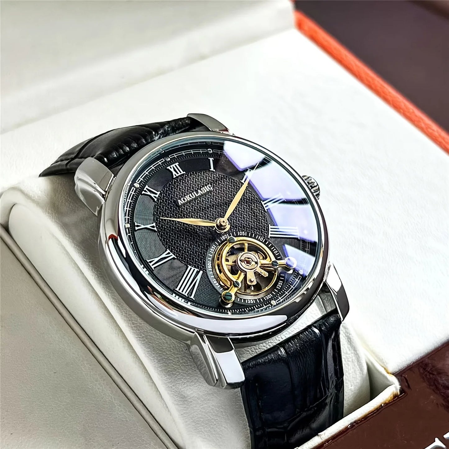 New Mechanical Watch, Fully Automatic, Hollow-Out, Luxurious Men's Watch, High Appearance Value, Cool, Best-Selling Watch for Men, Fashionable Business Casual, Stylish Trendy Men's Wristwatch, Top Choice for Gift-Giving, High