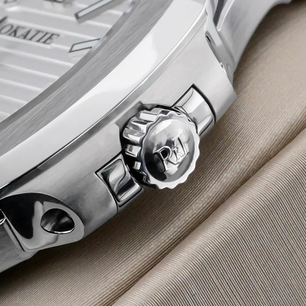 ROKATIE 2024 Luxury 9015 Japanese Movement Stainless Steel Watch 38mm Case Luminous Feature Day 50m Waterproof Watches for men