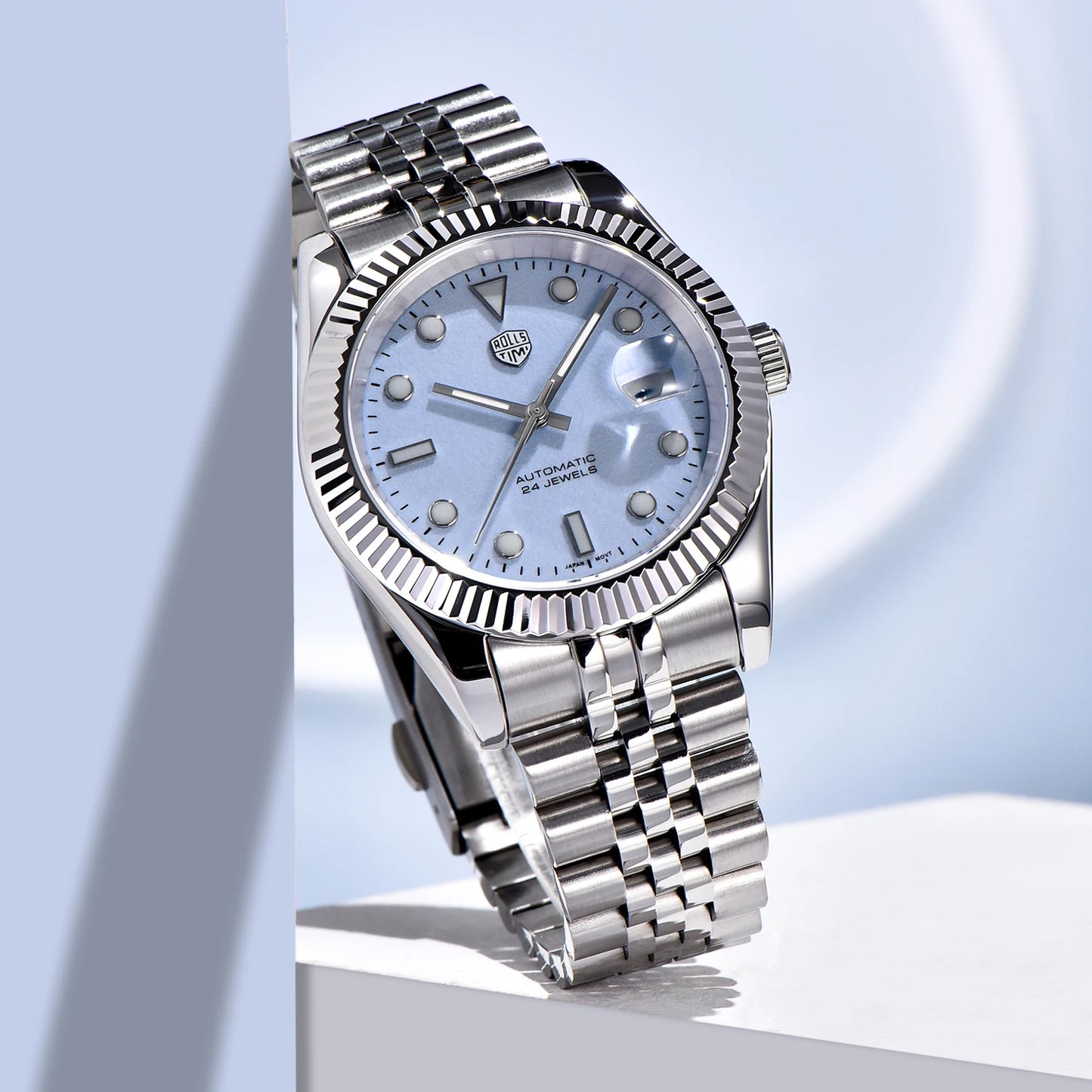 2025 New RollsTimi Men's Watches Mechanical Wristwatches Luminous Dial Automatic Watch For Men Top Luxury AR Sapphire Waterproof