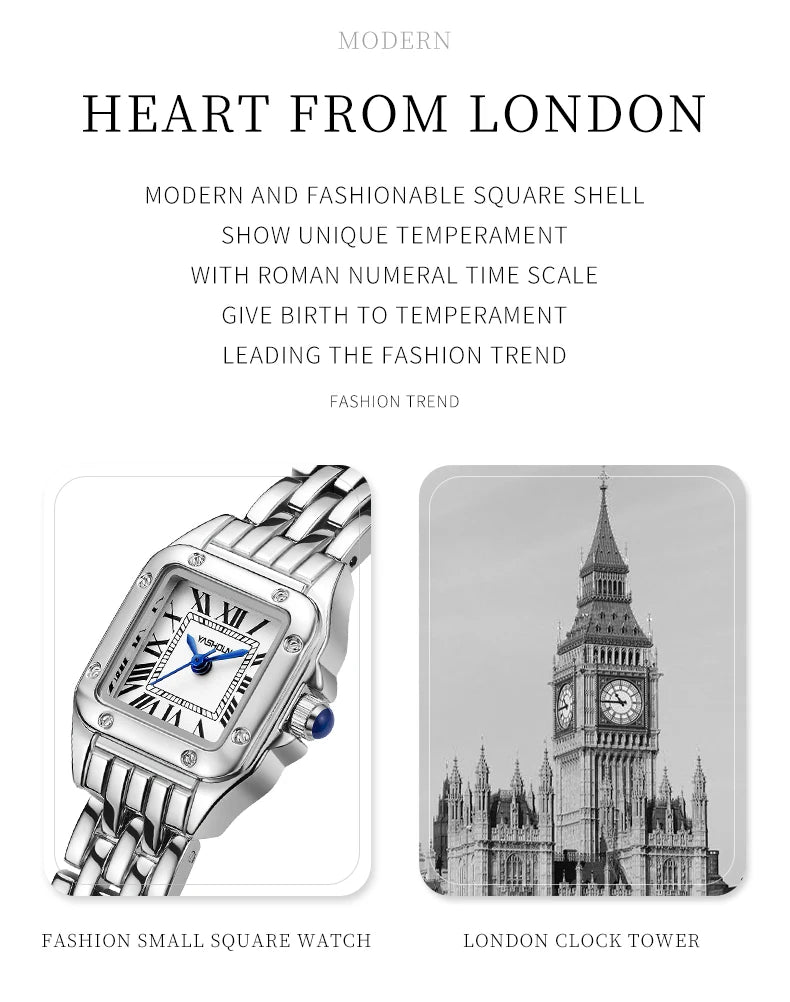 2025 Elegant Fashion Women's Watches Luxury Brand Original Quartz Watch for Ladies Waterproof Stainless Steel Luminous Date