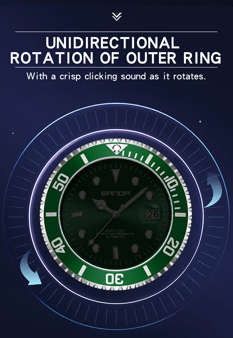 New Luxury Brand Automatic Watches Round Design Waterproof Watch For Men Sport Stylish Mechanical Wristwatches Relogio Masculino