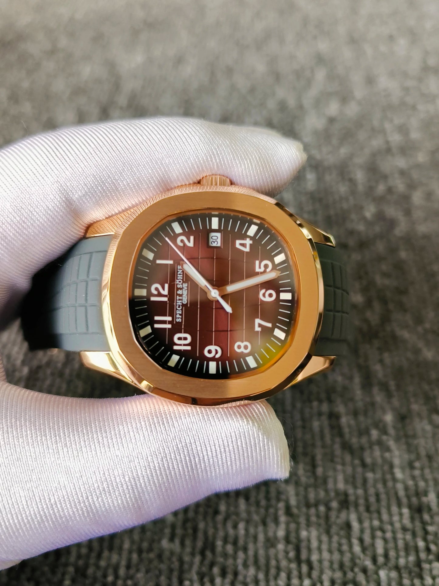 Specht&Sohne Luxury Fashion Business Sports Men's Watch Miyota8215 Motor Waterproof Luminous Grey  Tape Watch Relogio Masculino