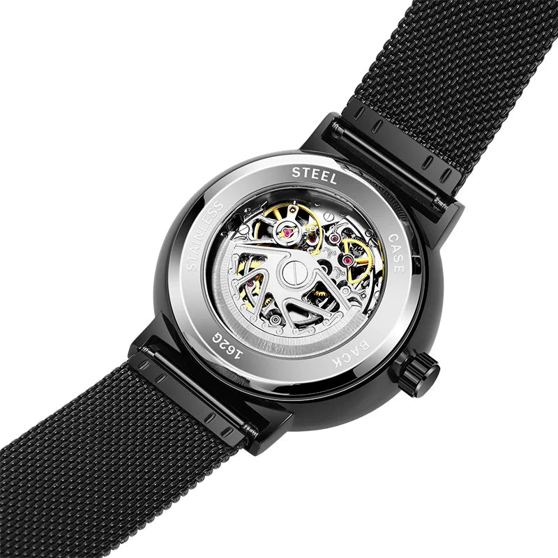 2025 SKROX Original High-End Luxury Elegant Automatic Movement Clockwork Thin Man Watch Mechanical Waterproof Male Wrist Watches