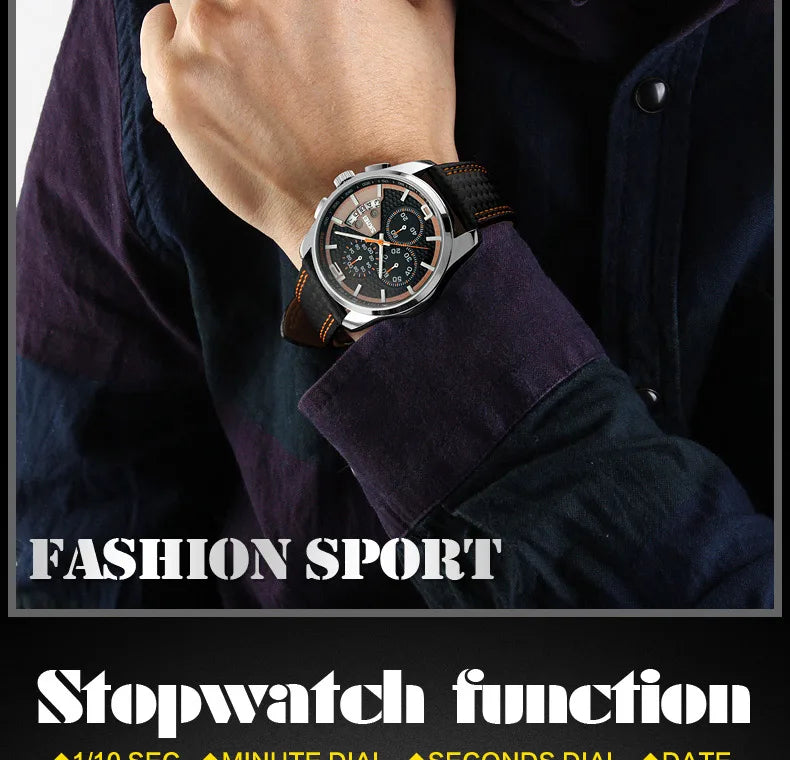 Skmei Top Brand Luxury Leather Strap 5Bar Waterproof Quartz Wristwatches Relogio Masculino Fashion Sport Mens Watches 9106