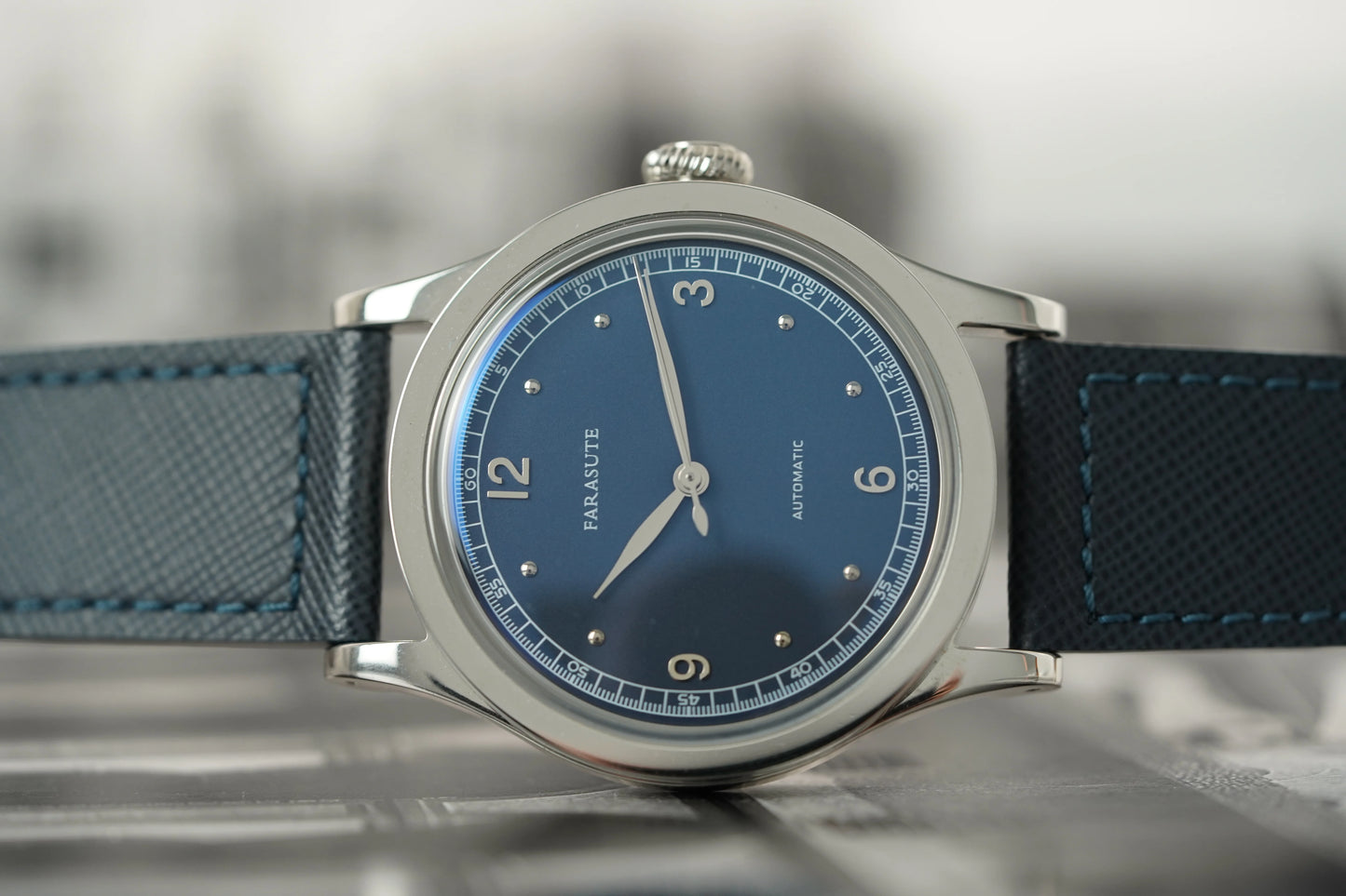 FARASUTE New Retro Japan 821A Automatic Mechanical Movement Wristwatch For Men Simple 5Bar Waterproof Watch Men reloj hombre